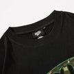 Camouflage Paste Cloth Embroidery Lettered Casual T-shirt