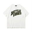 Camouflage Paste Cloth Embroidery Lettered Casual T-shirt