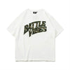 Camouflage Paste Cloth Embroidery Lettered Casual T-shirt