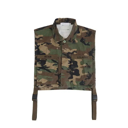 Camouflage Work Vest Men And Women Early Autumn Functional Tactical Thin Retro
