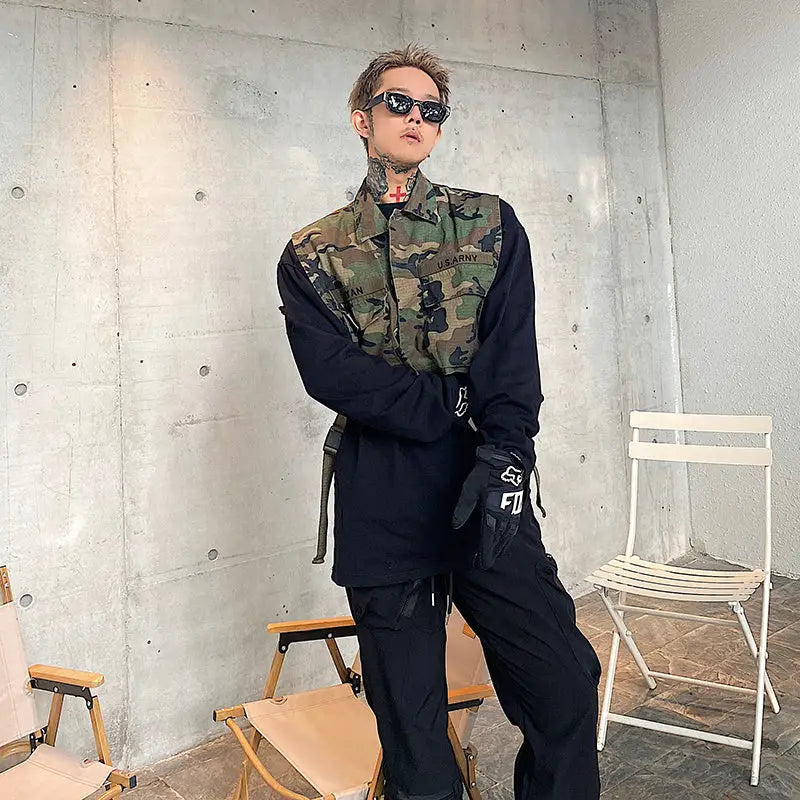 Camouflage Work Vest Men And Women Early Autumn Functional Tactical Thin Retro