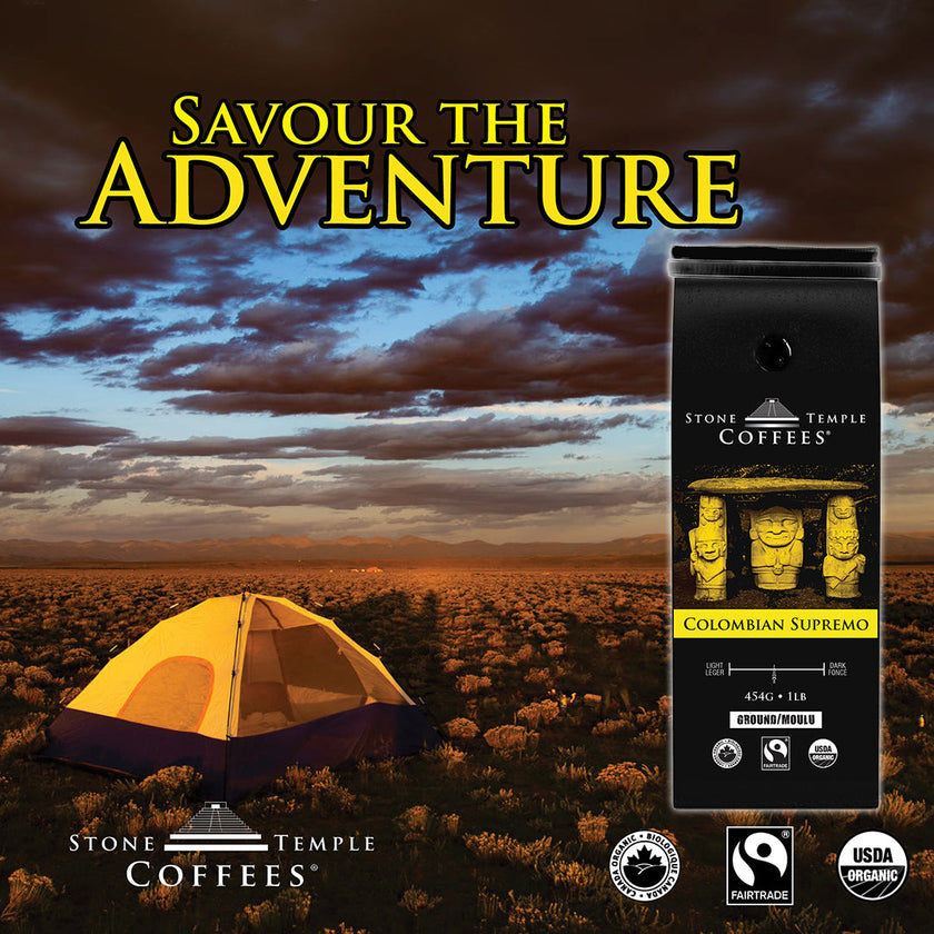 Colombian Supremo - Ground, Medium Roast, Certified Organic OCIA/ Fairtrade Coffee 1lb/454g