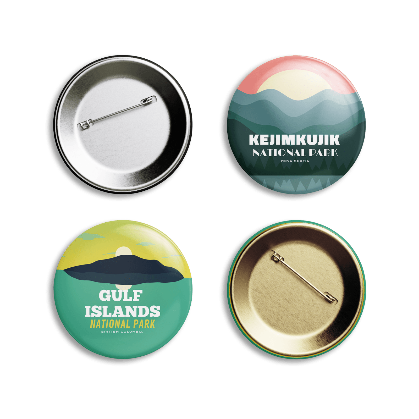 Canada National & Provincial Parks Pinback Buttons, Canada Parks