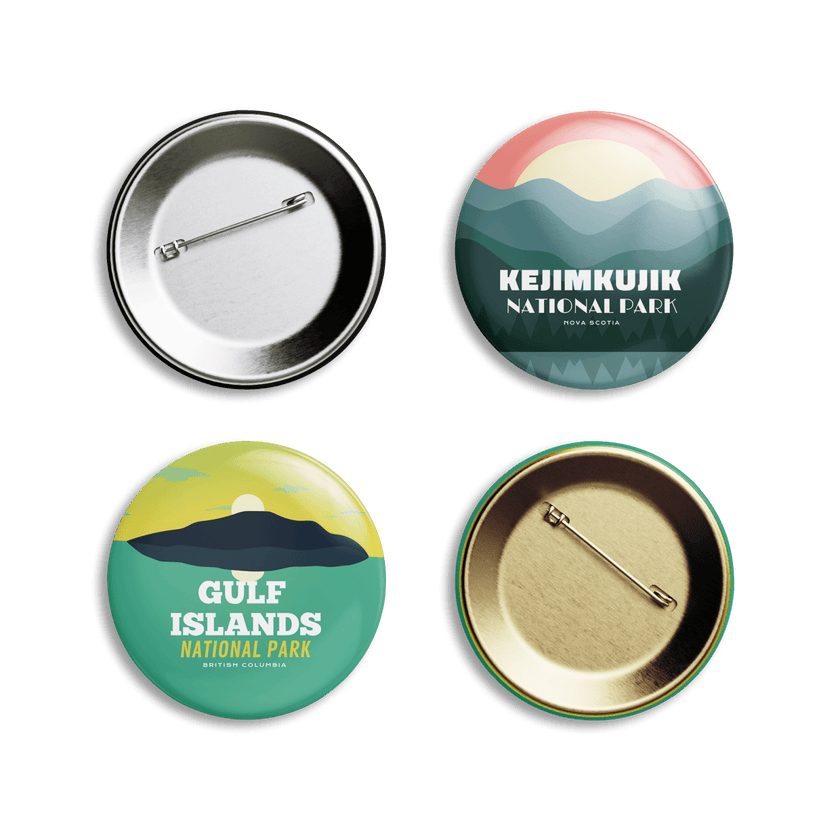 Canada National & Provincial Parks Pinback Buttons, Canada Parks