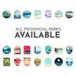 Canada National & Provincial Parks Waterproof Vinyl Stickers, Canada Parks