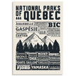 Canada National Parks Checklist Poster, Canada Parks