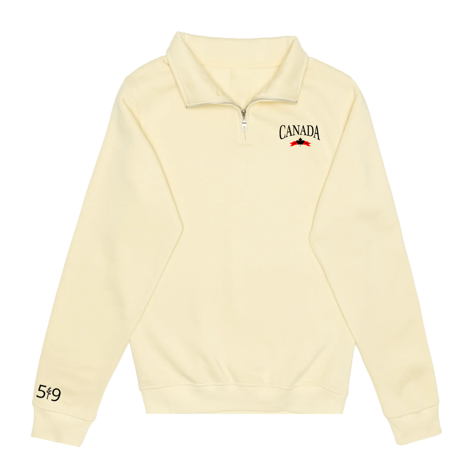 CANADA VARSITY EMBROIDERED 1/4 ZIP (UNISEX)