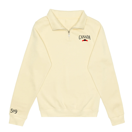 CANADA VARSITY EMBROIDERED 1/4 ZIP (UNISEX)
