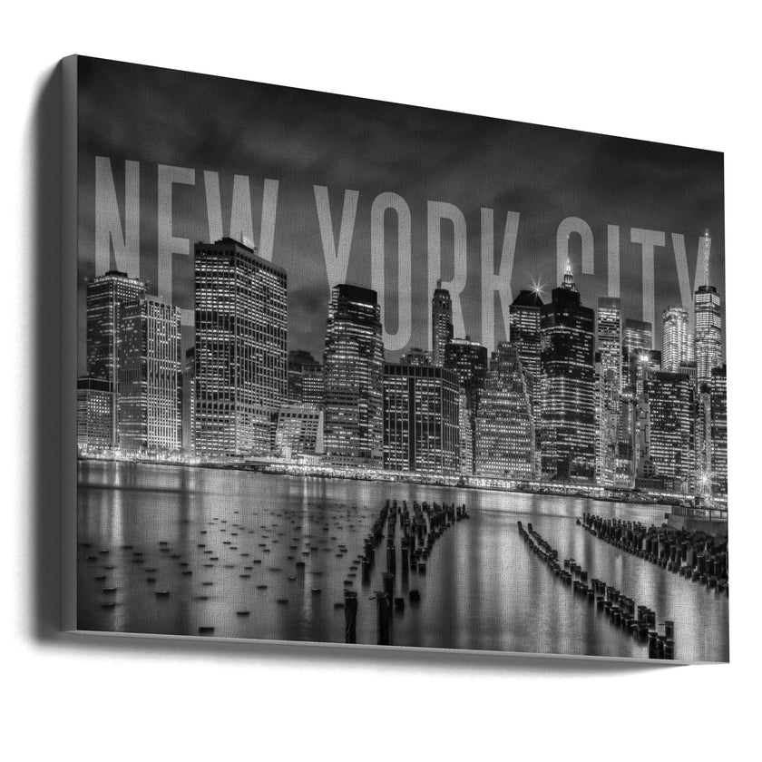 Art mural NEW YORK CITY Skyline Monochrome