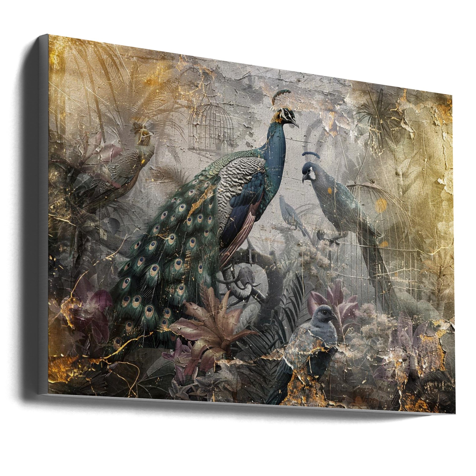Illustration murale, art mural, oiseaux, animaux, illustration vintage, art mural 18