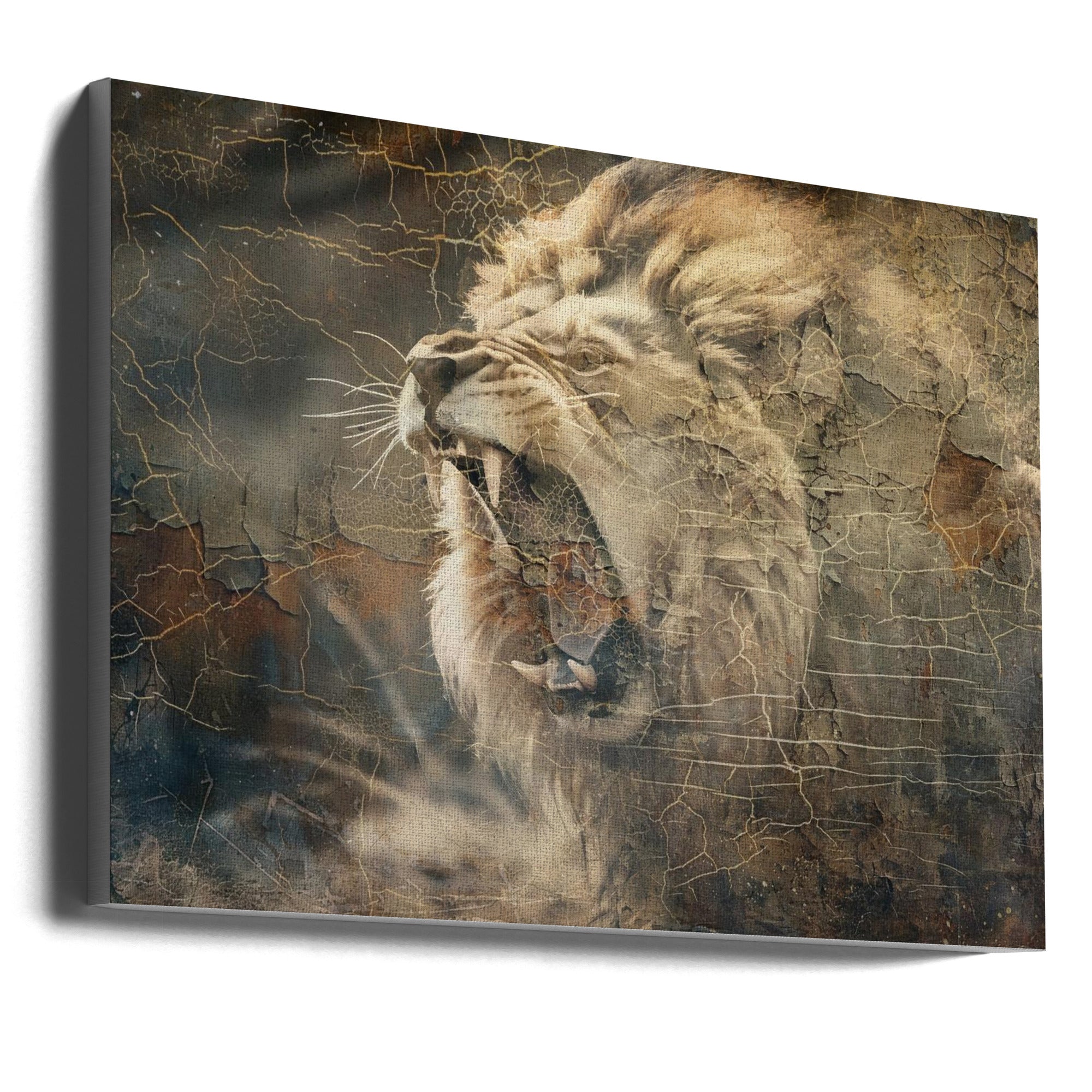 Illustration murale Lion Animal Art Vintage Wallart 09