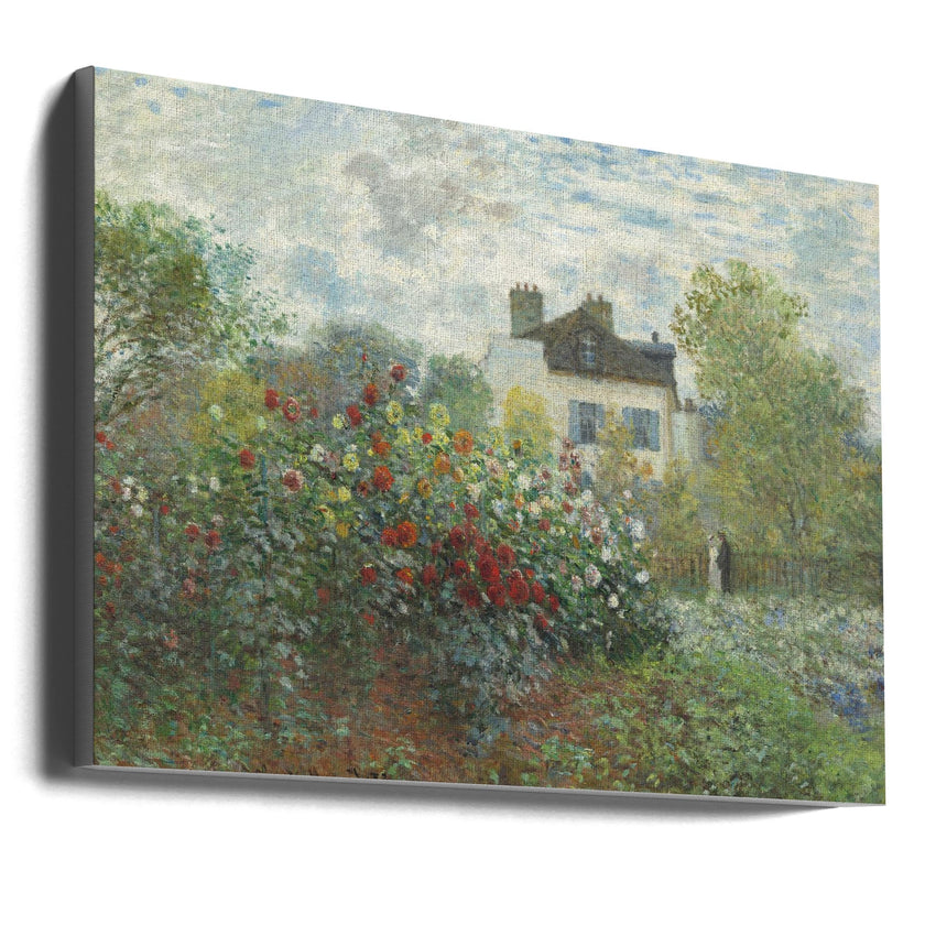 Le jardin de l'artiste à Argenteuil, un coin de jardin avec des dahlias (1873)