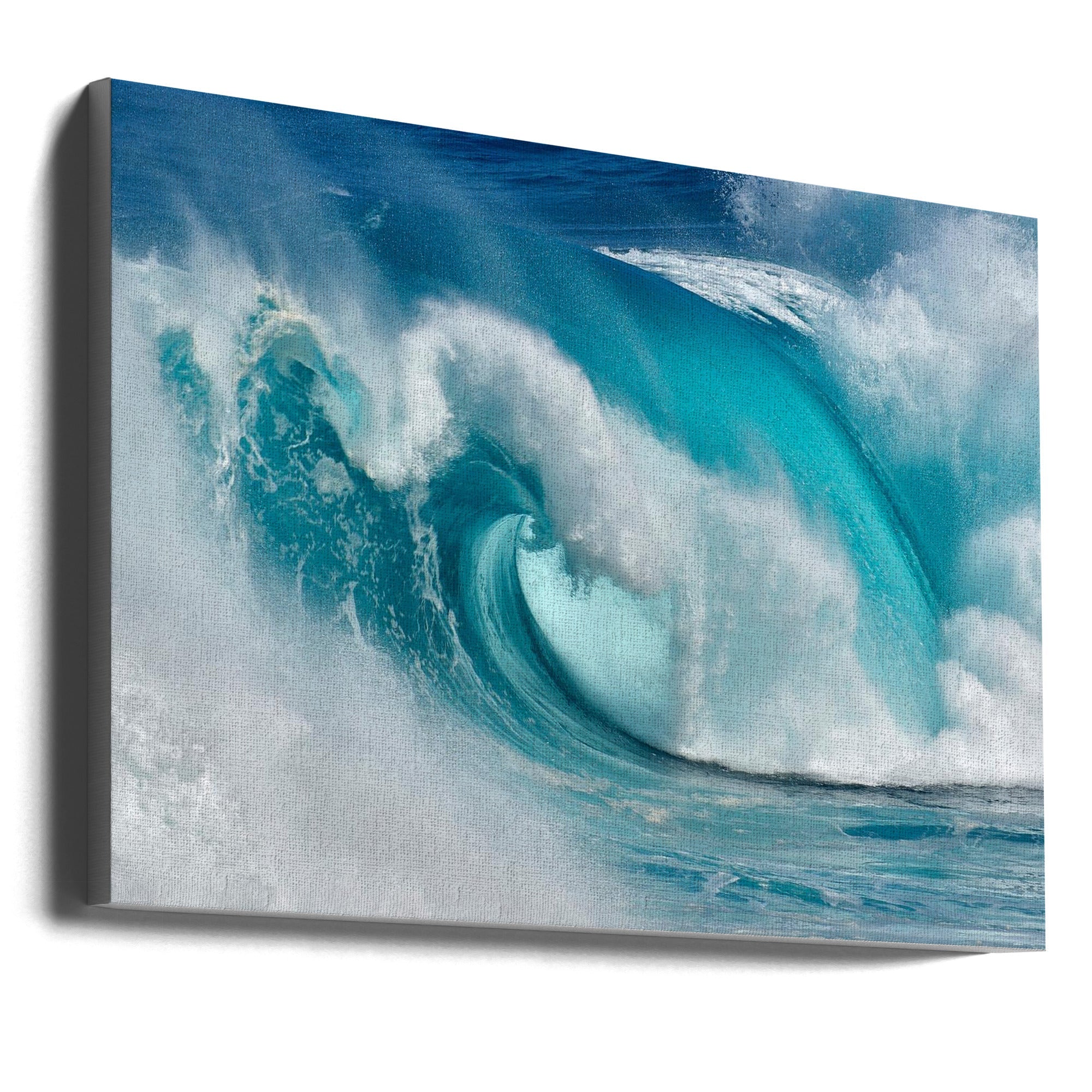 Impression sur toile : Wall art When the ocean turns into blue fire