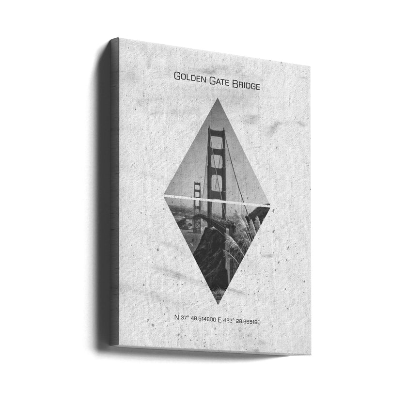 Wall art Coordinates SAN FRANCISCO Pont Golden Gate