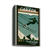 Illustration murale Tourisme d'hiver : Affiche vintage du Canada consacrée au ski