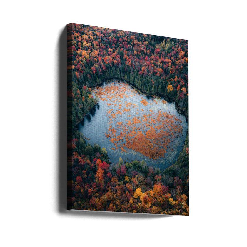 Art mural Automne au bord du lac