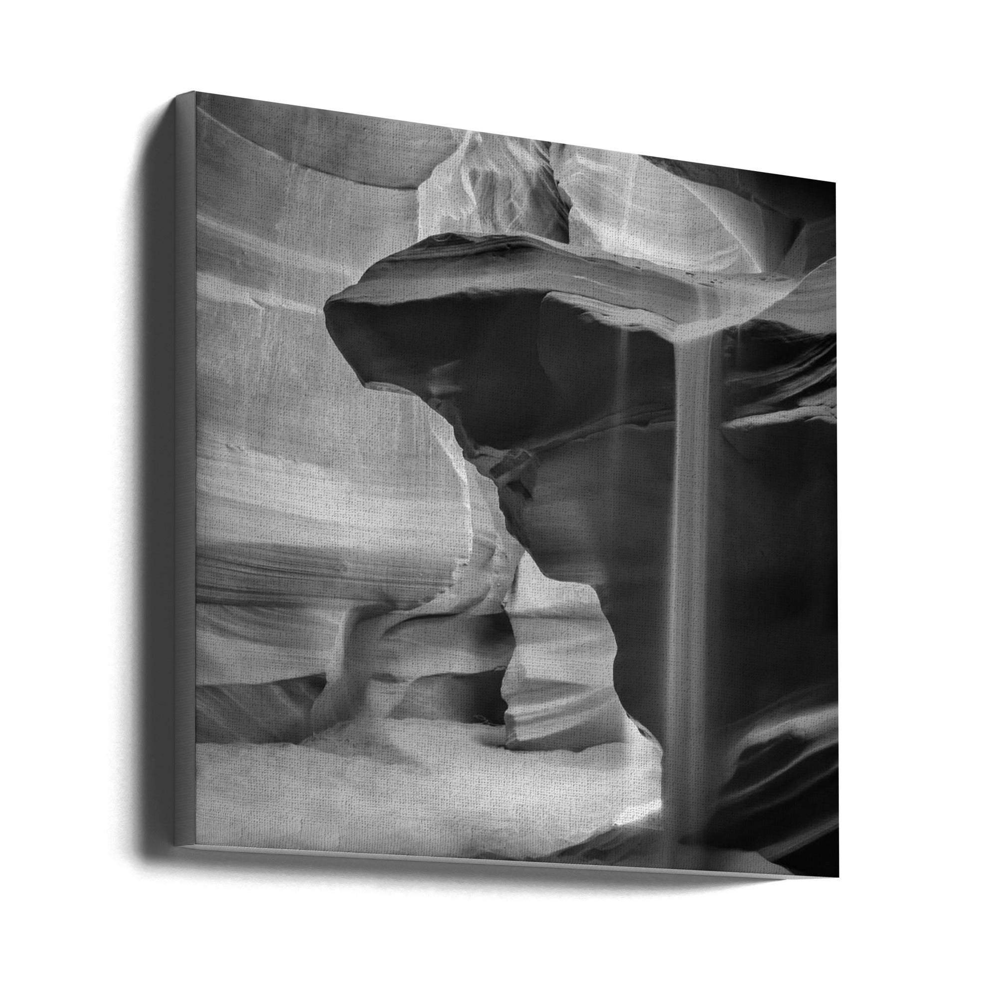 Art mural MONOCHROME ANTELOPE CANYON Sable coulé