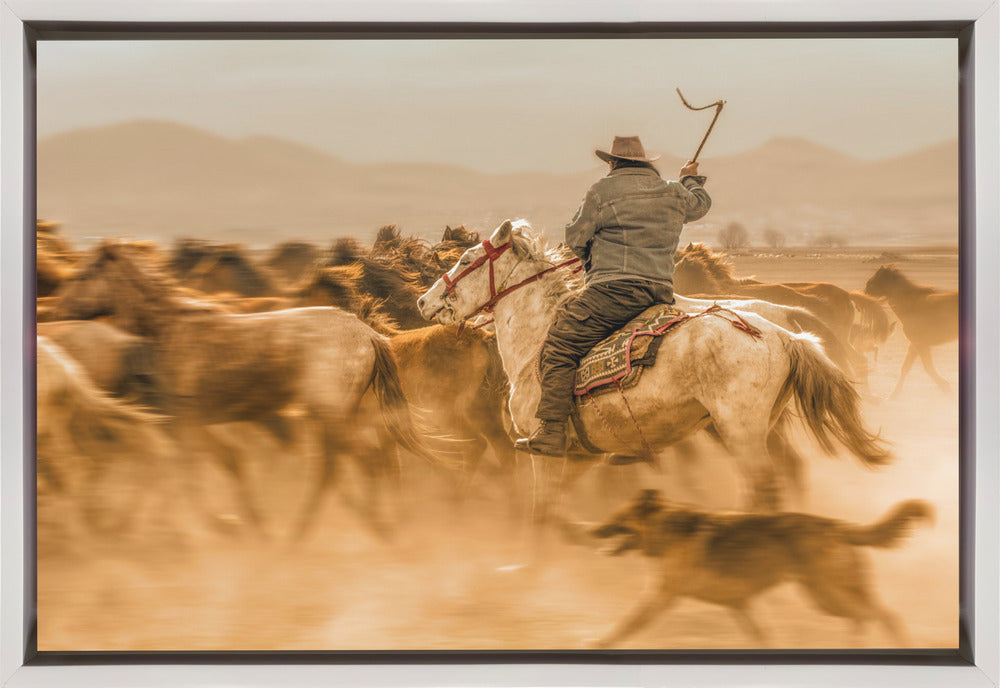 Peinture murale : Chevaux sauvages (aussi appelés Yılkı Atları)