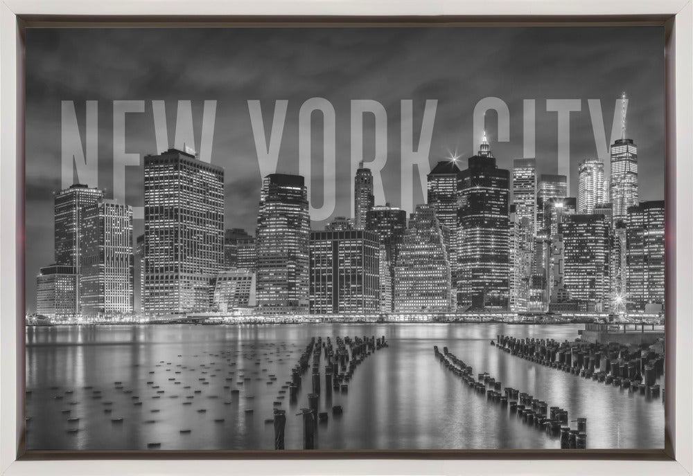 Art mural NEW YORK CITY Skyline Monochrome