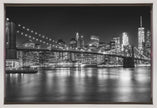 Wall art- MANHATTAN SKYLINE and BROOKLYN BRIDGE Idyllic Nightscape