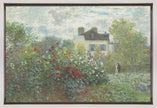 Le jardin de l'artiste à Argenteuil, un coin de jardin avec des dahlias (1873)