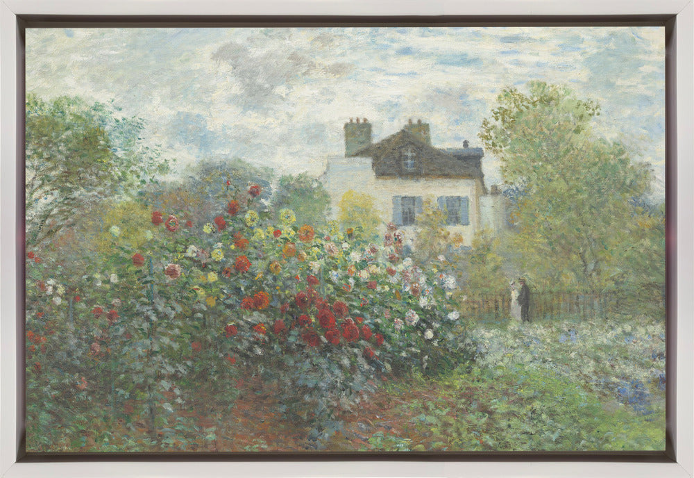 Le jardin de l'artiste à Argenteuil, un coin de jardin avec des dahlias (1873)