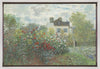 Le jardin de l'artiste à Argenteuil, un coin de jardin avec des dahlias (1873)