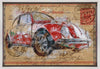 Wall art Volkswagen rouge