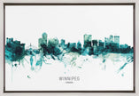Wall art, ligne d'horizon de Winnipeg, Canada.