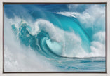 Impression sur toile : Wall art When the ocean turns into blue fire