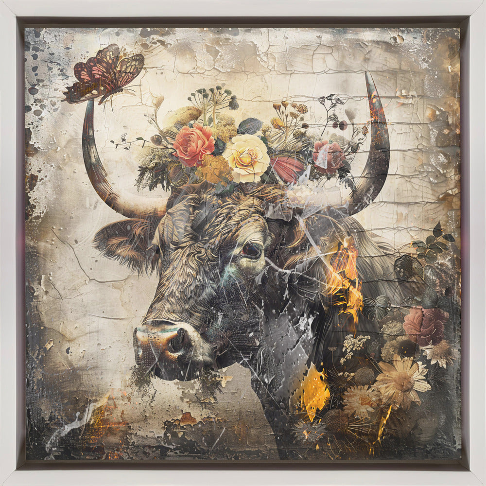 Illustration vintage d'animaux floraux pour décoration murale 09