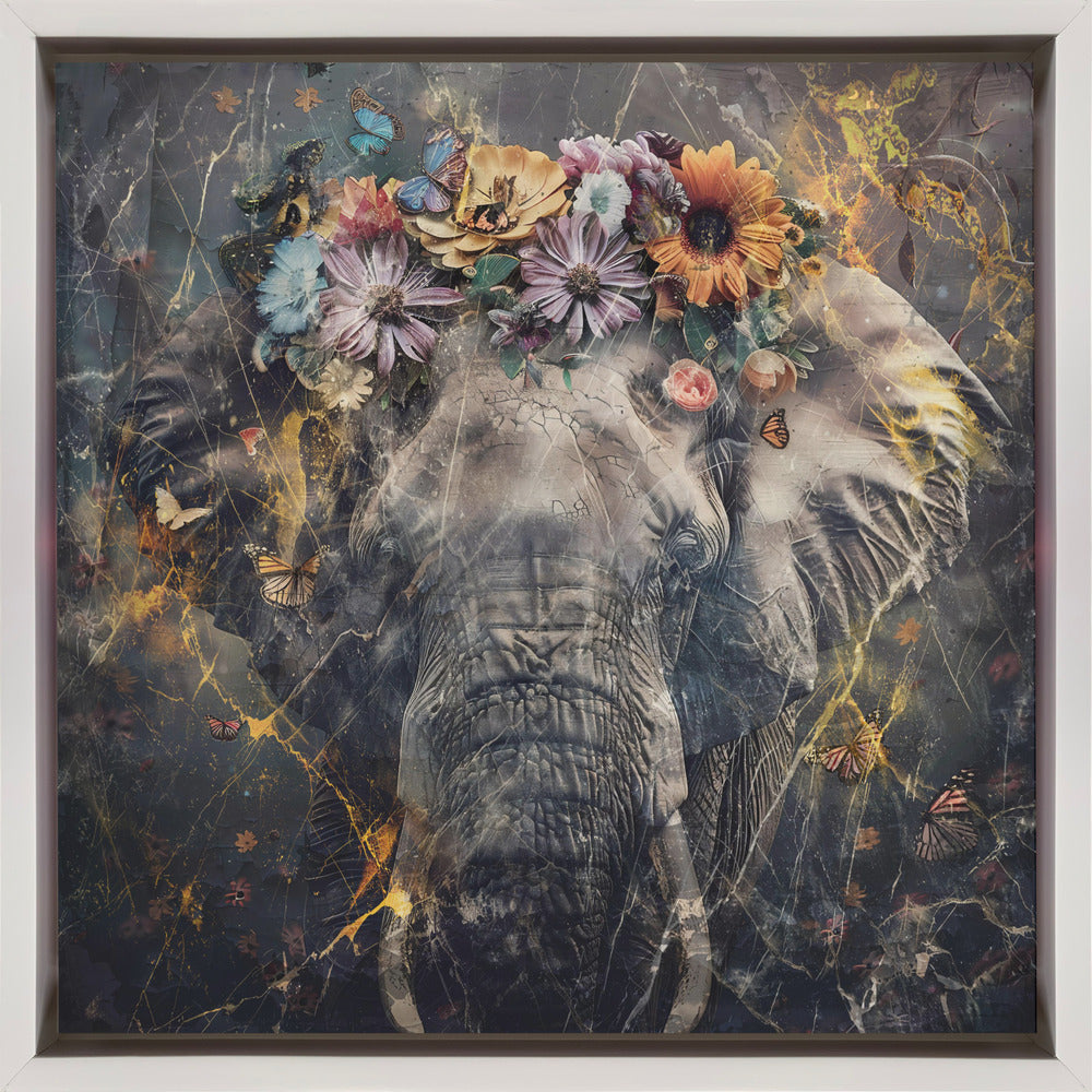 Illustration murale Art animal Éléphant Illustration vintage Art mural 01