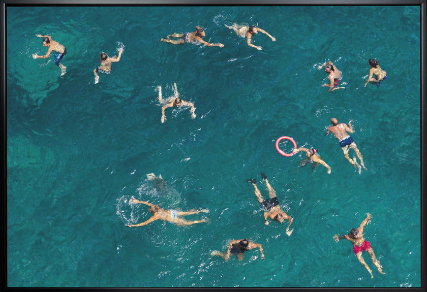 Wall art Blue water swim