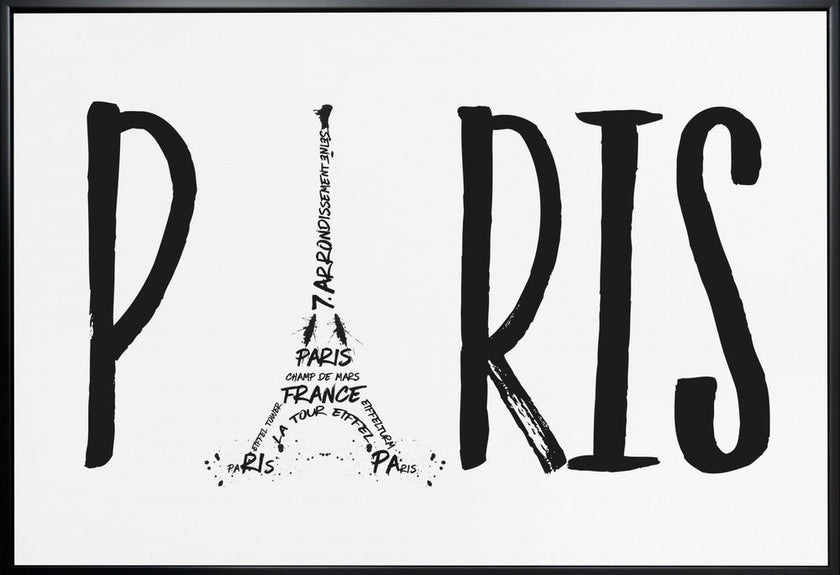 Wall art PARIS Typography