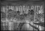 Art mural NEW YORK CITY Skyline Monochrome