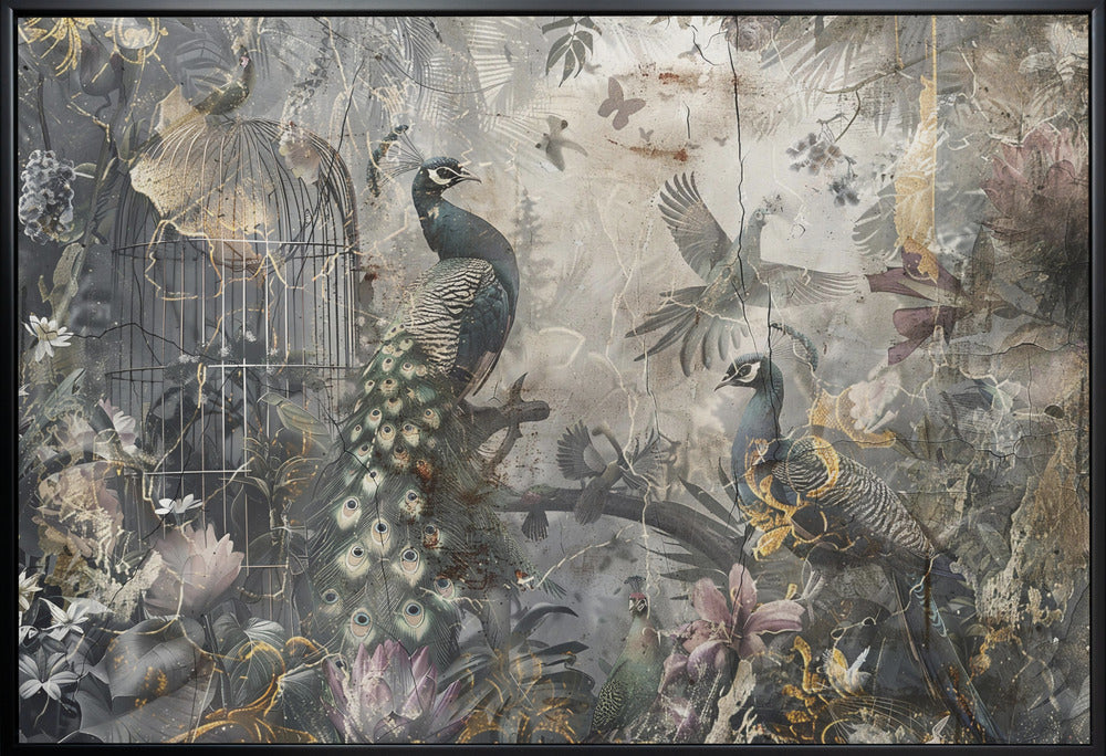 Illustration murale Oiseaux Animaux Art Vintage Illustration murale 17