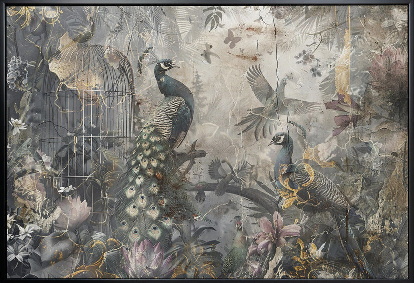 Illustration murale Oiseaux Animaux Art Vintage Illustration murale 17