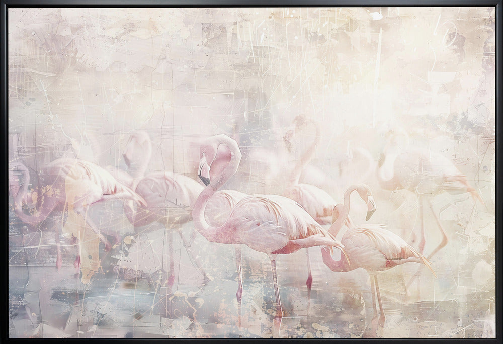 Wall art Flamingo Animal Vintage Art Illustration Wallart 10