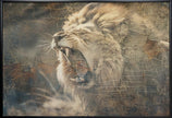 Illustration murale Lion Animal Art Vintage Wallart 09