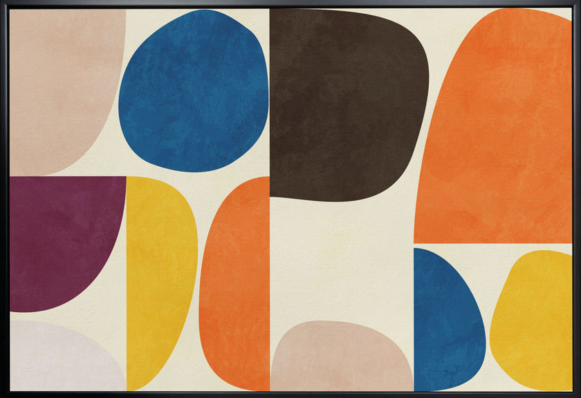 Wall art Bauhaus aux couleurs vives