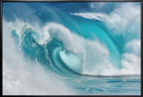 Impression sur toile : Wall art When the ocean turns into blue fire