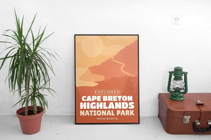 Cape Breton Highlands National Park 'Explored' Poster, Canada Parks