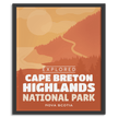 Cape Breton Highlands National Park 'Explored' Poster, Canada Parks