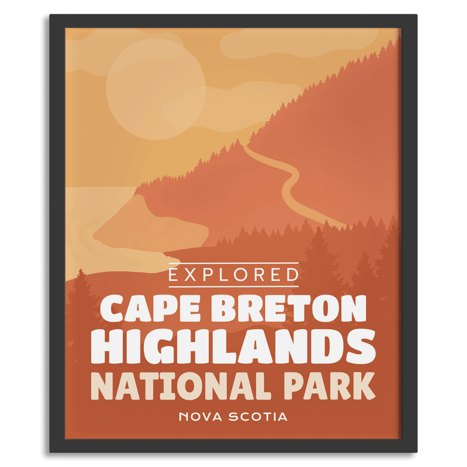 Cape Breton Highlands National Park 'Explored' Poster, Canada Parks