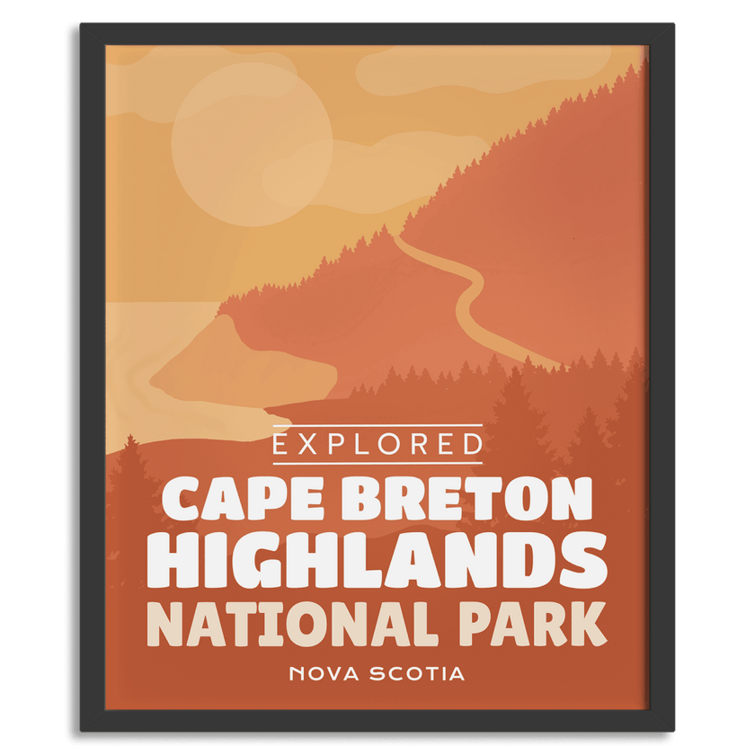 Cape Breton Highlands National Park 'Explored' Poster, Canada Parks