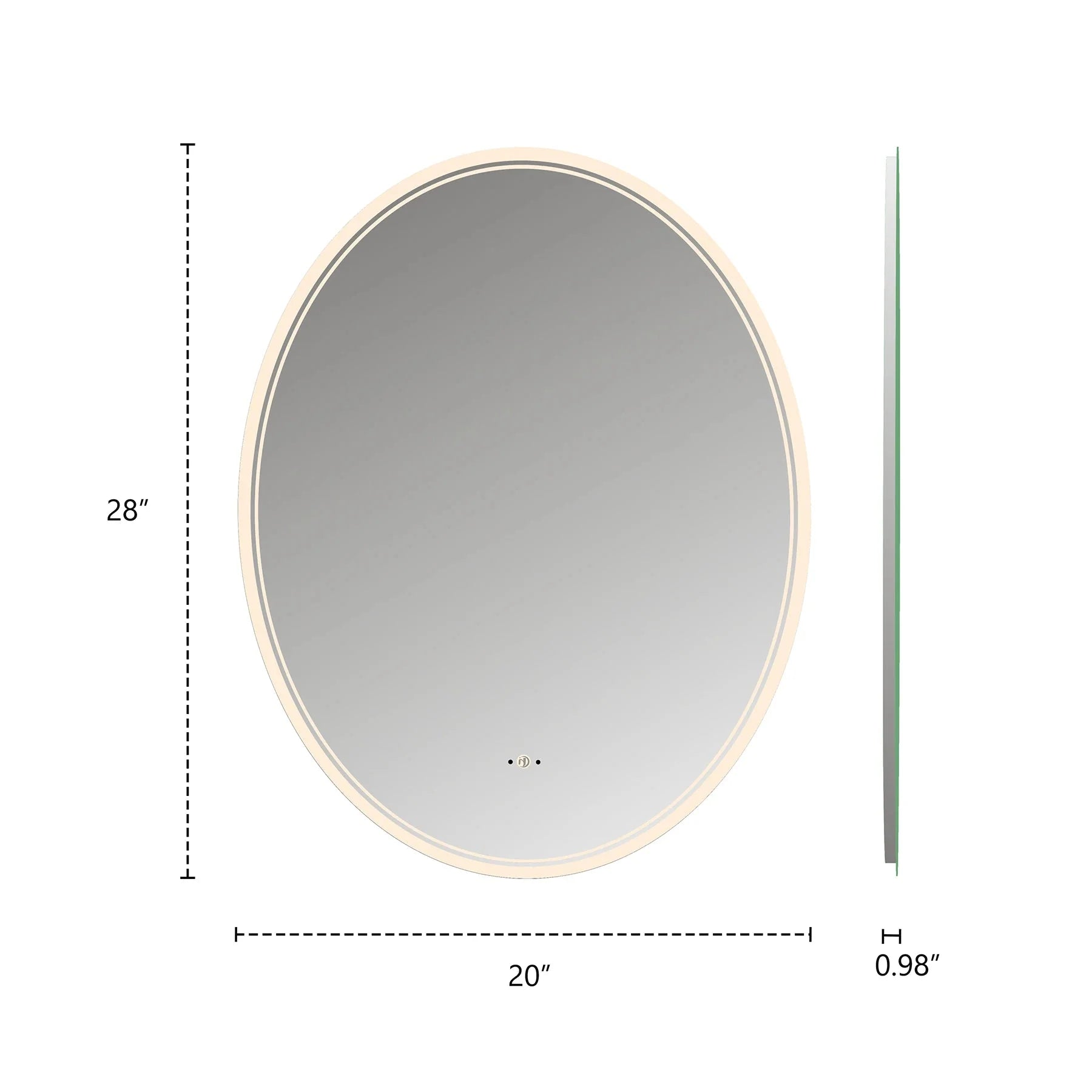 Capsule LED Mirror — Frameless, Seamless Light, CRI 90+