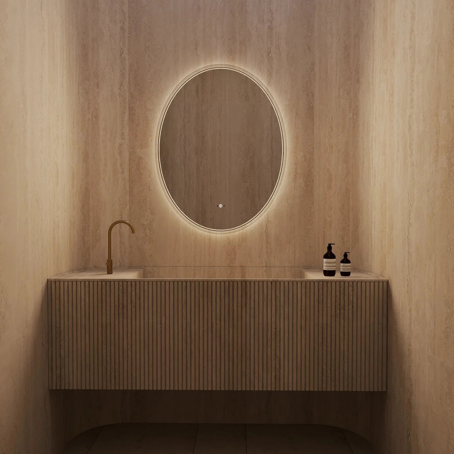 Capsule LED Mirror — Frameless, Seamless Light, CRI 90+
