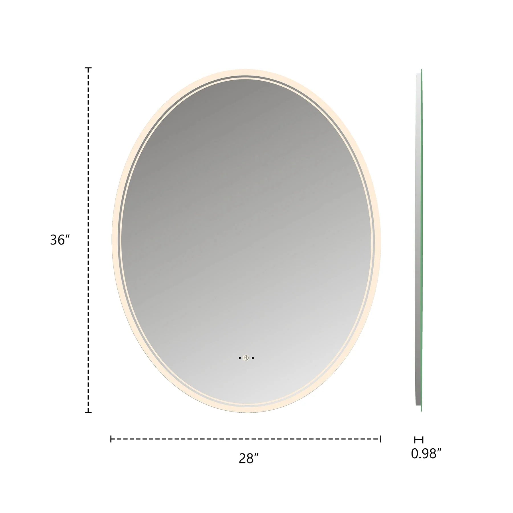 Capsule LED Mirror — Frameless, Seamless Light, CRI 90+
