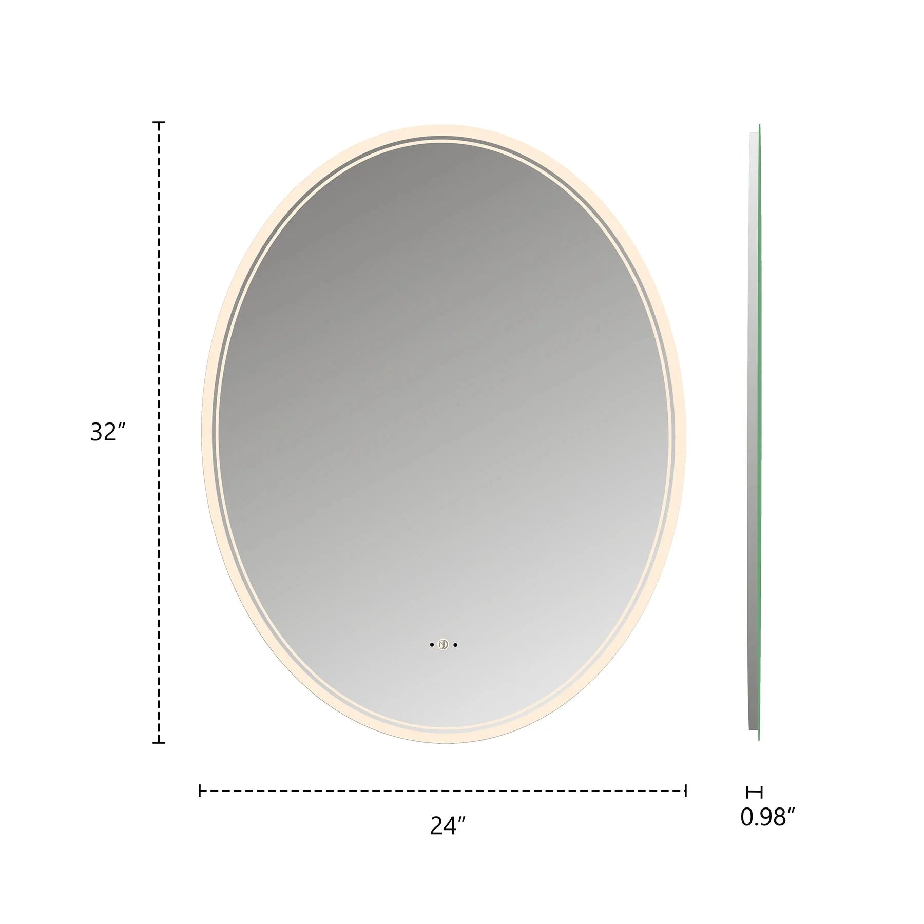 Capsule LED Mirror — Frameless, Seamless Light, CRI 90+
