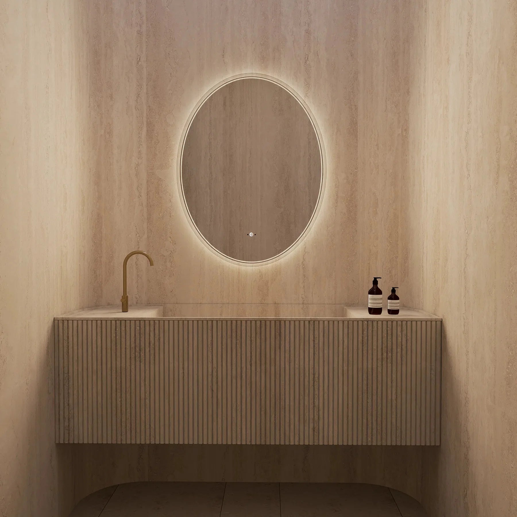Capsule LED Mirror — Frameless, Seamless Light, CRI 90+
